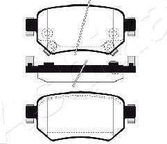 Ashika 51-03-319 - Bremžu uzliku kompl., Disku bremzes www.autospares.lv