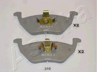 Ashika 51-03-310 - Bremžu uzliku kompl., Disku bremzes www.autospares.lv