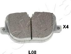 Ashika 51-0L-L08 - Bremžu uzliku kompl., Disku bremzes www.autospares.lv