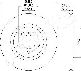 Ashika 60-00-0944 - Bremžu diski www.autospares.lv