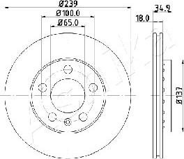 Ashika 60-00-0945 - Bremžu diski www.autospares.lv