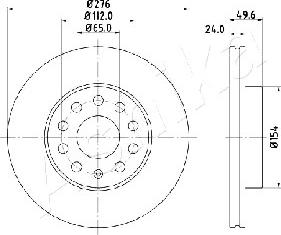 Ashika 60-00-0941 - Bremžu diski www.autospares.lv