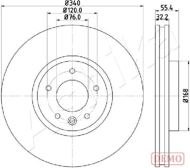 Ashika 60-00-0954C - Bremžu diski www.autospares.lv