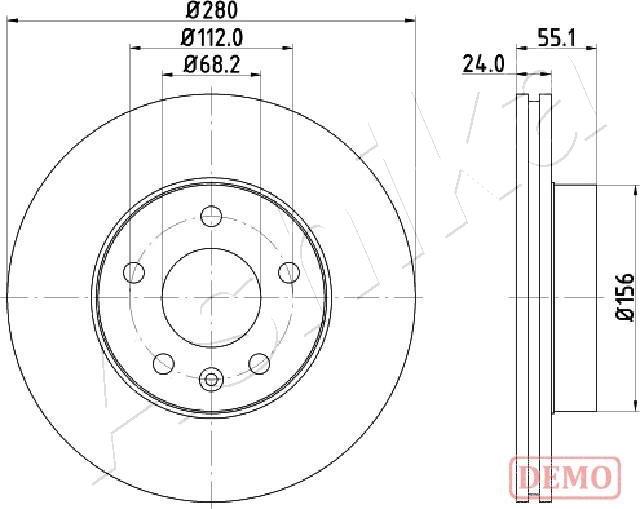 Ashika 60-00-0958C - Bremžu diski www.autospares.lv