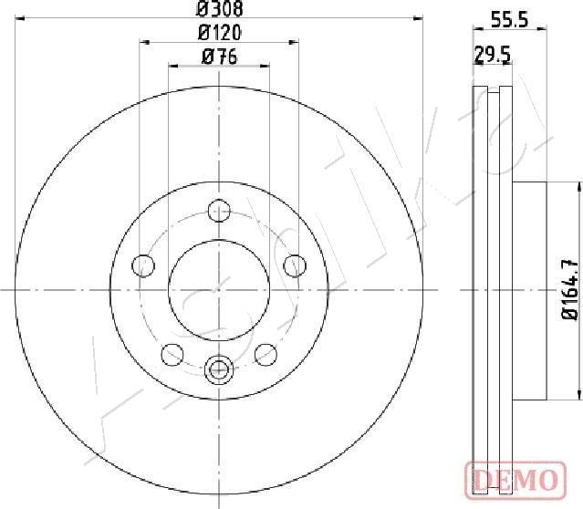 Ashika 60-00-0953C - Bremžu diski www.autospares.lv