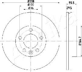 Ashika 60-00-0953 - Brake Disc www.autospares.lv