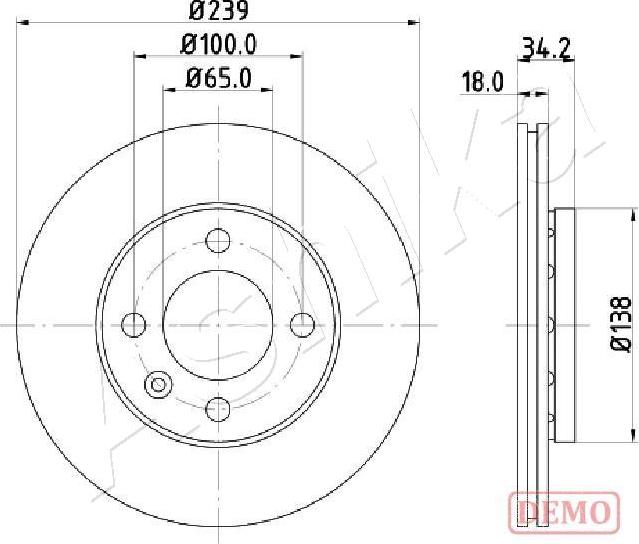 Ashika 60-00-0952C - Bremžu diski autospares.lv