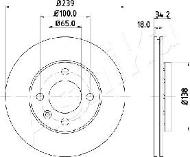 Ashika 60-00-0952 - Bremžu diski autospares.lv