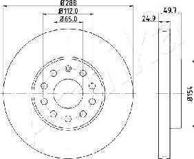 Ashika 60-00-0906 - Bremžu diski www.autospares.lv