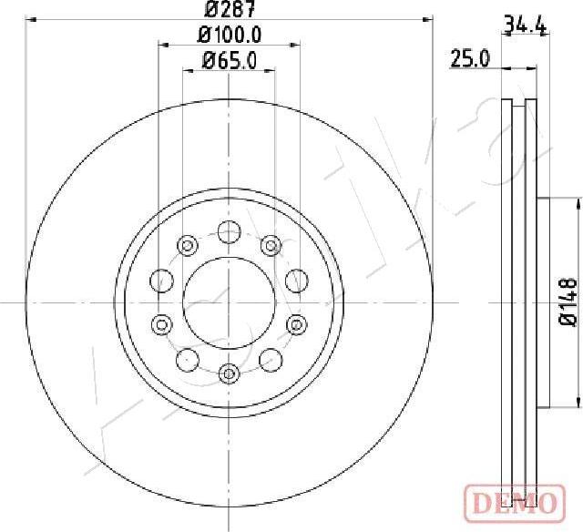 Ashika 60-00-0901C - Bremžu diski www.autospares.lv