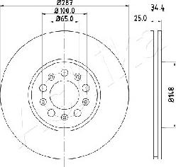 Ashika 60-00-0901 - Bremžu diski www.autospares.lv