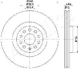 Ashika 60-00-0907 - Bremžu diski www.autospares.lv