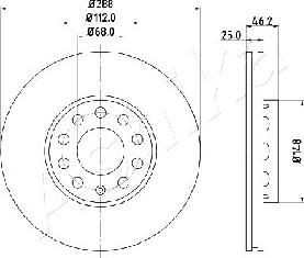 Ashika 60-00-0910 - Bremžu diski autospares.lv