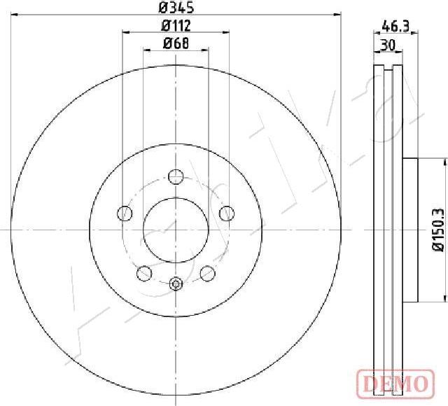 Ashika 60-00-0912C - Bremžu diski www.autospares.lv