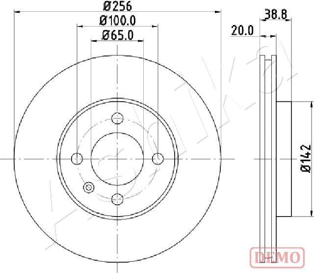 Ashika 60-00-0935C - Bremžu diski www.autospares.lv