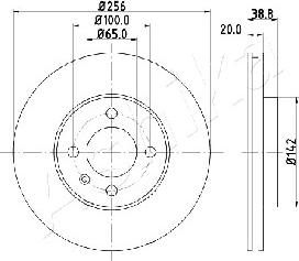 Ashika 60-00-0935 - Тормозной диск www.autospares.lv