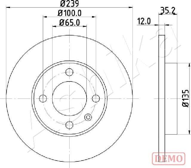 Ashika 60-00-0938C - Bremžu diski www.autospares.lv