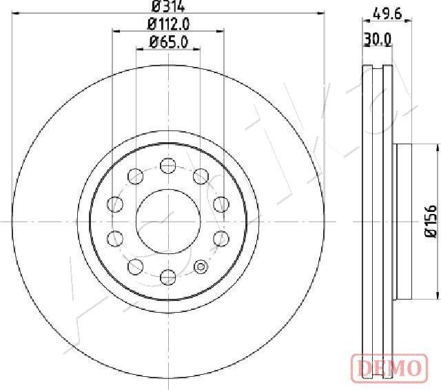 Ashika 60-00-0933C - Bremžu diski www.autospares.lv