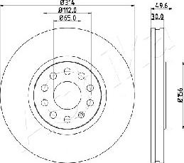 Ashika 60-00-0933 - Bremžu diski www.autospares.lv