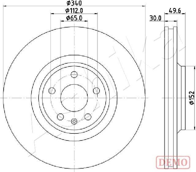 Ashika 60-00-0932C - Bremžu diski www.autospares.lv