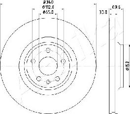 Ashika 60-00-0932 - Bremžu diski www.autospares.lv