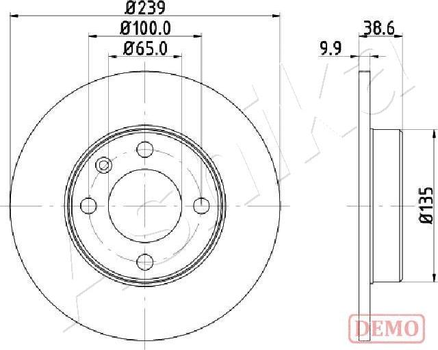 Ashika 60-00-0937C - Bremžu diski www.autospares.lv