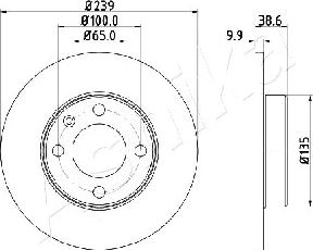 Ashika 60-00-0937 - Bremžu diski www.autospares.lv