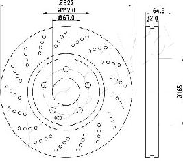 Ashika 60-00-0520 - Bremžu diski www.autospares.lv