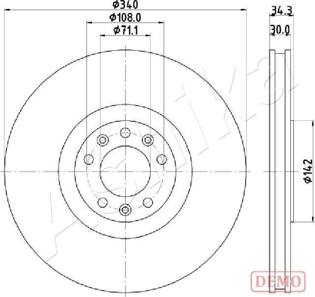 Ashika 60-00-0636C - Bremžu diski www.autospares.lv