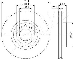 Ashika 60-00-0638 - Bremžu diski autospares.lv