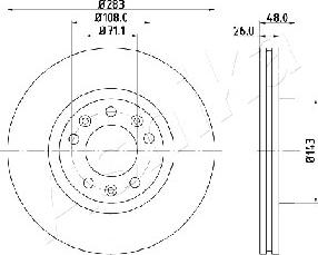 Ashika 60-00-0633 - Bremžu diski www.autospares.lv