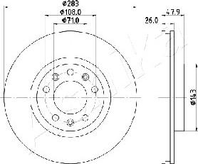 Ashika 60-00-0637 - Bremžu diski autospares.lv