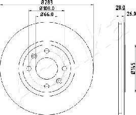 Ashika 60-00-0627 - Тормозной диск www.autospares.lv