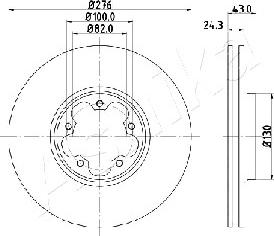 Ashika 60-00-0356 - Bremžu diski autospares.lv