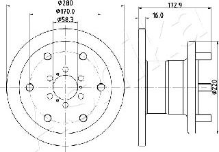 Ashika 60-00-0255 - Bremžu diski www.autospares.lv