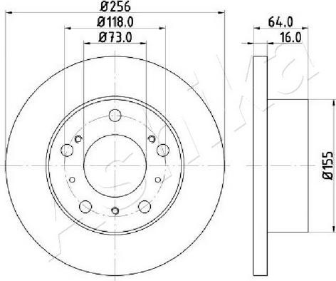 Ashika 60-00-0267C - Bremžu diski autospares.lv