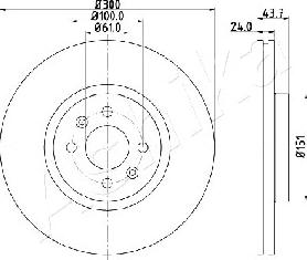 Ashika 60-00-0705 - Bremžu diski www.autospares.lv