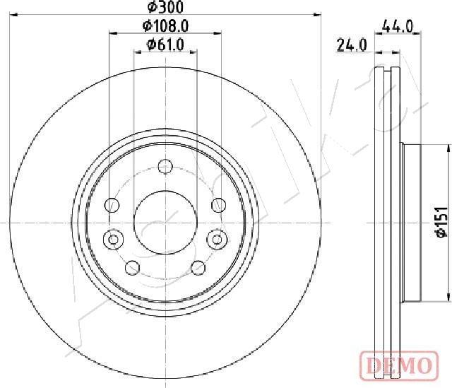 Ashika 60-00-0706C - Bremžu diski www.autospares.lv