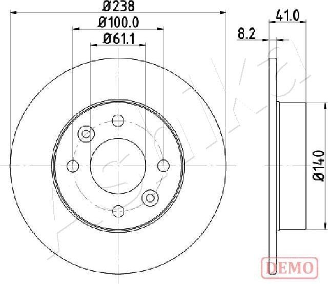 Ashika 60-00-0700C - Bremžu diski www.autospares.lv