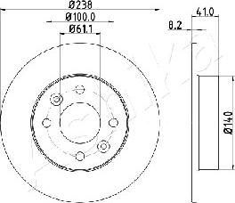 Ashika 60-00-0700 - Bremžu diski www.autospares.lv