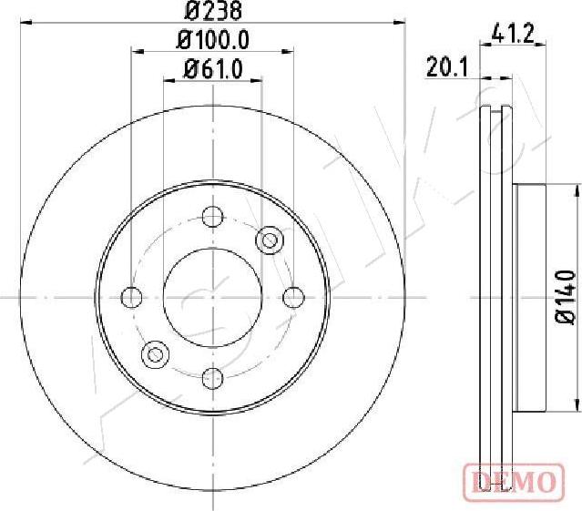 Ashika 60-00-0708C - Bremžu diski autospares.lv