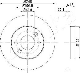 Ashika 60-00-0708 - Bremžu diski autospares.lv