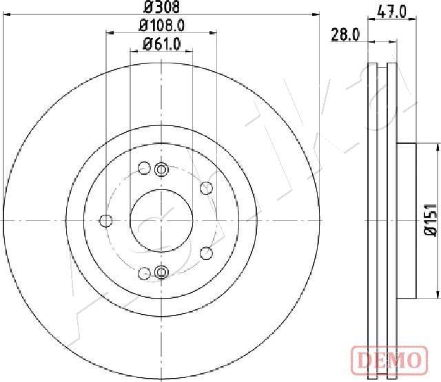 Ashika 60-00-0703C - Bremžu diski www.autospares.lv