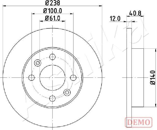 Ashika 60-00-0714C - Bremžu diski autospares.lv