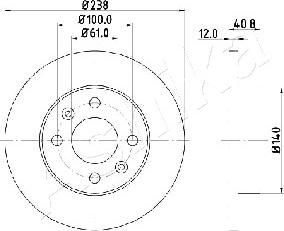 Ashika 60-00-0714 - Bremžu diski autospares.lv