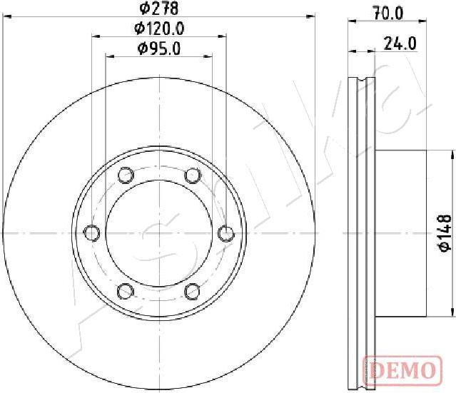 Ashika 60-00-0715C - Bremžu diski www.autospares.lv