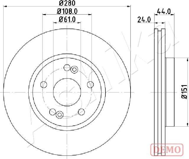 Ashika 60-00-0710C - Bremžu diski www.autospares.lv