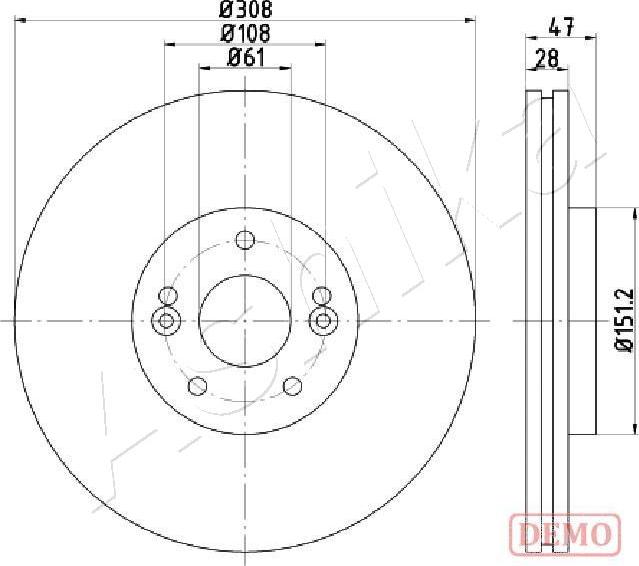 Ashika 60-00-0713C - Bremžu diski autospares.lv