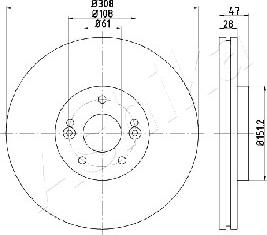 Ashika 60-00-0713 - Bremžu diski autospares.lv