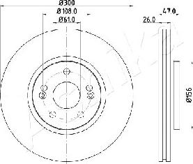 Ashika 60-00-0712 - Bremžu diski www.autospares.lv